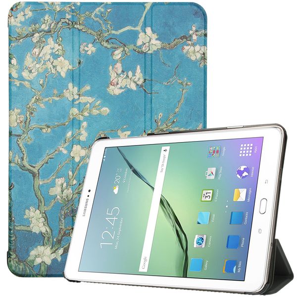 imoshion Design Trifold Bookcase Samsung Galaxy Tab S2 9.7 - Green Plant Design