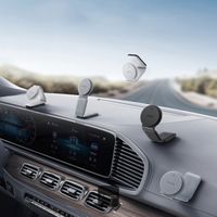 Baseus PrimeTrip Series C02 Mega Telefoonhouder auto - Magnetisch en MagSafe/Qi2 - Draadloos opladen - Zelfklevend - Zwart