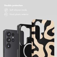 Selencia Vivid Back Cover with MagSafe Samsung Galaxy S26 Ultra - Art Wave Black