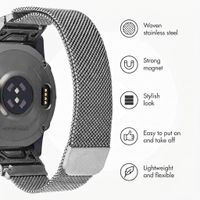 imoshion QuickFit® Milanese Band - Garmin 20 mm Connector - Size L/XL - Silver