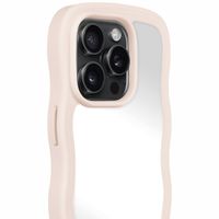 Holdit Wavy Case Apple iPhone 15 Pro - Light Beige / Mirror