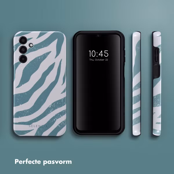 Selencia Vivid Backcover Samsung Galaxy A15 (5G/4G) - Colorful Zebra Pine Blue