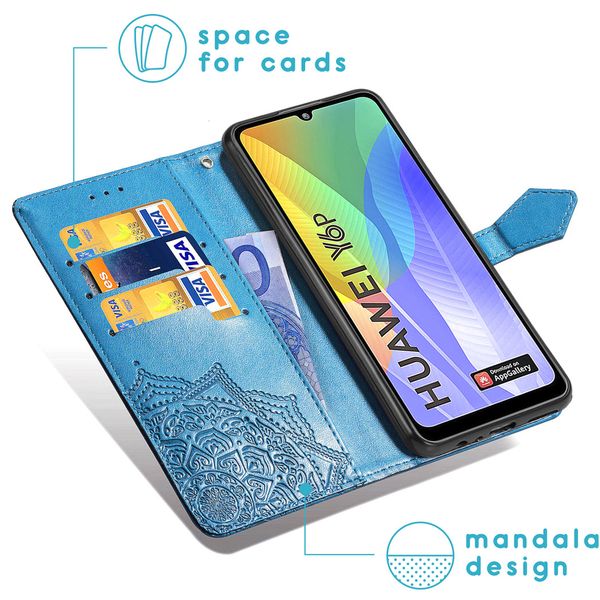 imoshion Mandala Bookcase Huawei Y6p - Turquoise
