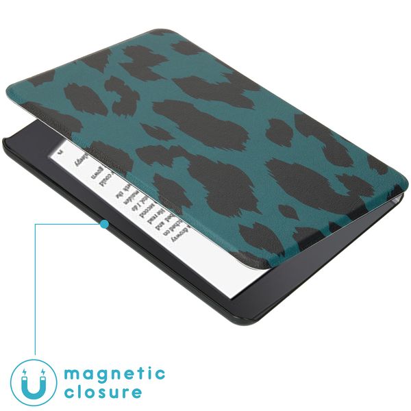 imoshion Design Slim Hard Case Sleepcover Amazon Kindle Paperwhite 4 (2018) - Green Leopard