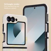 Selencia Vivid Backcover Samsung Galaxy Z Flip 6 / Flip 7 FE - Golden Beige Marble