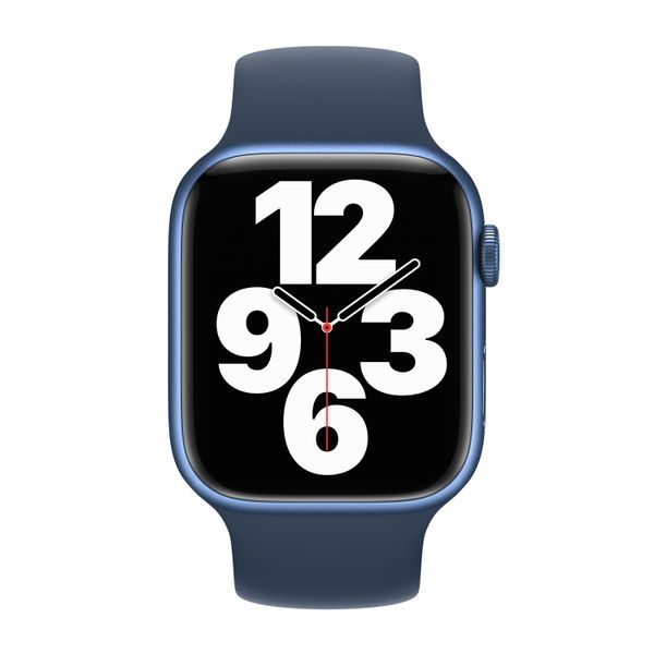 Apple Siliconen solobandje Apple Watch Series 1 - 11 / SE / Ultra (44/45/46/49 mm) - Maat 10 - Abyss Blue
