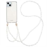 imoshion Backcover met koord + armband Apple iPhone 15 - Parels Hartjes