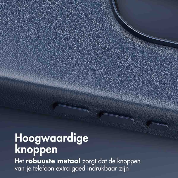 Accezz MagSafe Leather Backcover Apple iPhone 16 Pro - Nightfall Blue