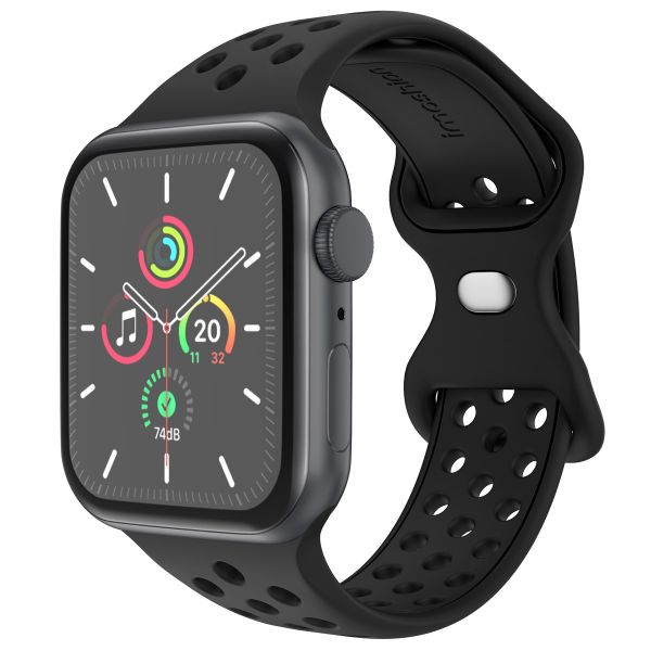 imoshion Siliconen Sport⁺ bandje Apple Watch Series 1 - 11 / SE / Ultra (44/45/46/49 mm) - Maat S/M - Zwart
