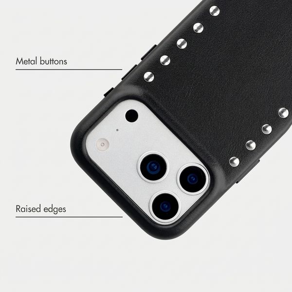 Selencia Studs Back Cover with MagSafe Apple iPhone 17 Pro - Velvet Black