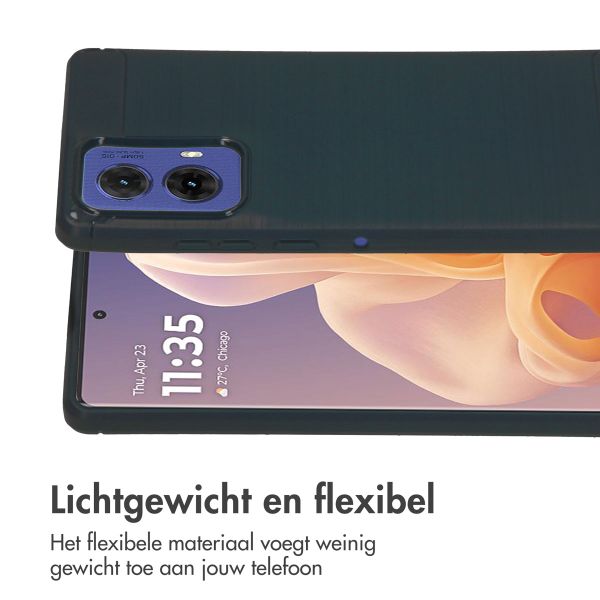 imoshion Brushed Backcover voor de Motorola Moto G85 - Donkerblauw