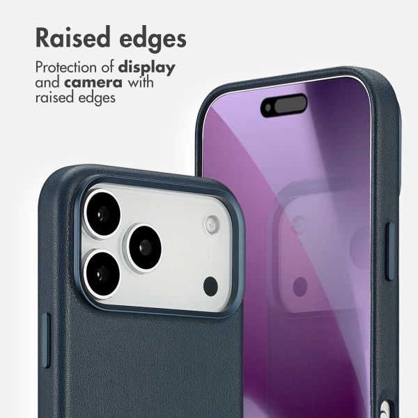 Accezz Leather Back Cover with MagSafe Apple iPhone 17 Pro Max - Nightfall Blue