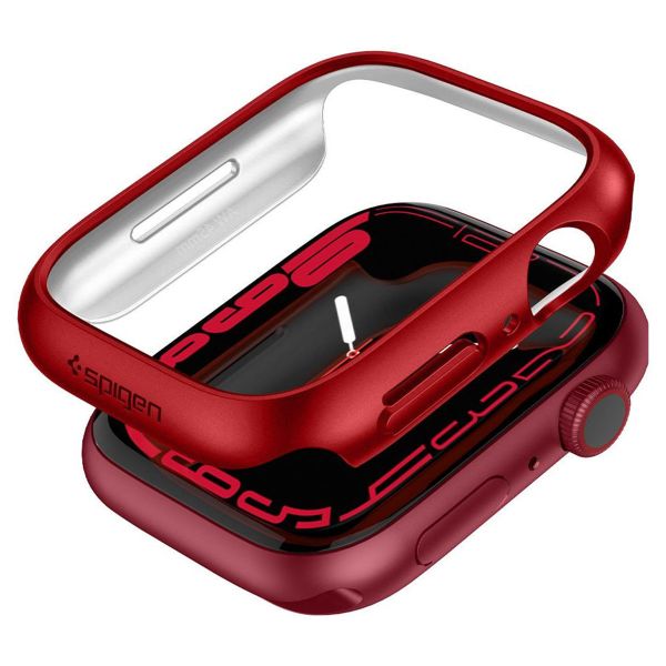 Spigen Thin Fit™ Case Apple Watch Series 7 / 8 / 9 - 45 mm - Rood