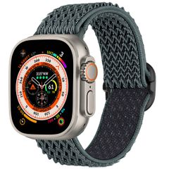 imoshion Elastisch nylonbandje Apple Watch Series 1 t/m 11 / SE / Ultra (44/45/46/49 mm) - Donkergrijs