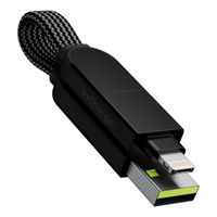 Rolling Square inCharge® X 6-in-1 sleutelhanger oplaadconnector - Black