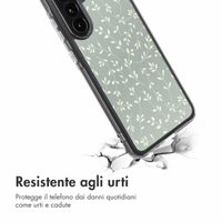 imoshion Design hoesje Samsung Galaxy A36 - Smoke Green Flowers
