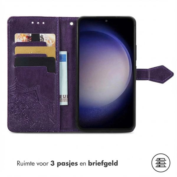 imoshion Mandala Bookcase Samsung Galaxy S23 FE - Paars