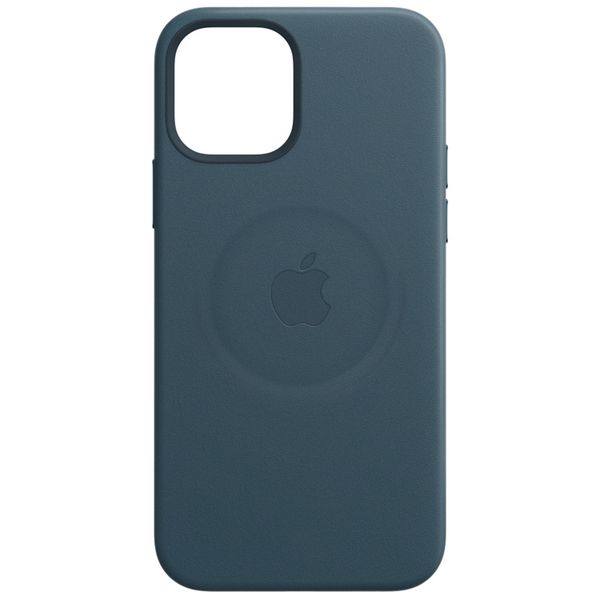 Apple Leather Backcover MagSafe Apple iPhone 12 (Pro) - Baltic Blue