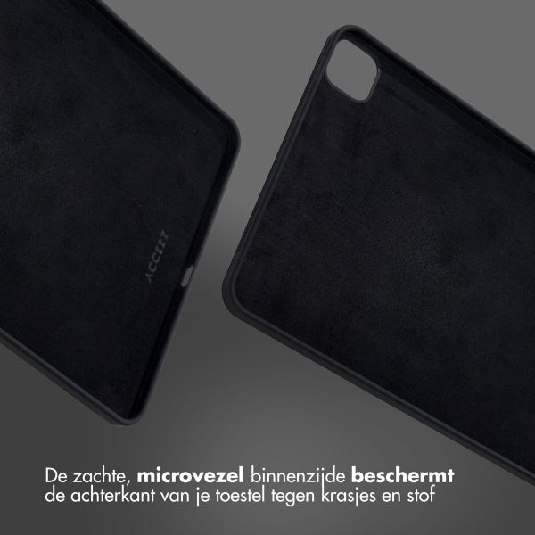 Accezz Liquid Silicone Backcover met penhouder iPad Pro 11 (2018/2020/2021/2022) - Zwart