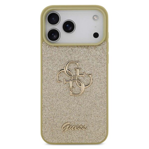 Guess Big 4G Logo Backcover Grained Apple iPhone 17 Pro Max - Goud