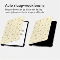 imoshion Design Trifold Bookcase Apple iPad 9 (2021) 10.2 inch / iPad 8 (2020) 10.2 inch / iPad 7 (2019) 10.2 inch - Garden Stripes