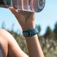 imoshion Siliconen sport bandje Fitbit Versa 2 / Lite - Blauw / Wit