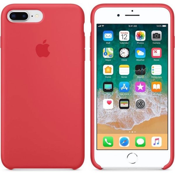 Apple Silicone Backcover Apple iPhone 8 Plus / 7 Plus - Red Raspberry