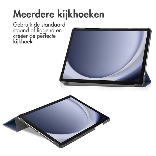 imoshion Trifold Bookcase Samsung Galaxy Tab A9 Plus - Donkerblauw
