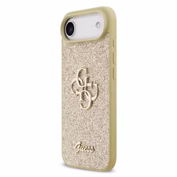 Guess 4G Metal Logo Glitter Backcover Apple iPhone Air - Goud