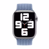 Apple Gevlochten solobandje Apple Watch | 44/45/46/49 mm - Maat 11 - Slate Blue