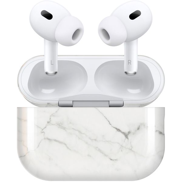 imoshion Design Hardcover Case AirPods Pro 2 - White Marble