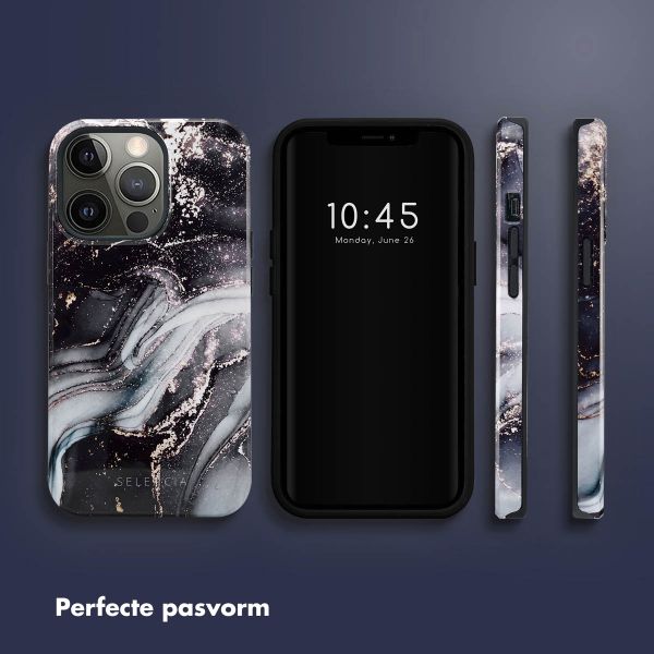 Selencia Vivid Tough Backcover iPhone 13 Pro - Chic Marble Black