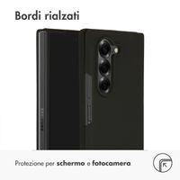 Accezz Liquid Silicone Backcover Samsung Galaxy Z Fold 6 - Zwart