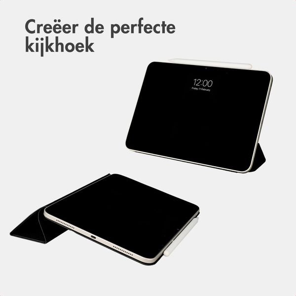 Accezz Leather Trifold Bookcase Apple iPad Pro 13 (2025) M5 / (2024) M4 - Zwart