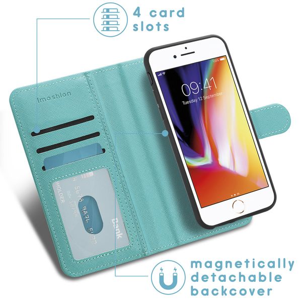 imoshion Luxe Portemonnee iPhone SE (2022 / 2020) 8 / 7 - Turquoise