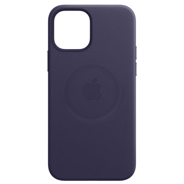 Apple Leather Backcover MagSafe iPhone 12 Mini - Deep Violet