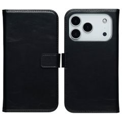 Selencia Echt Leren Bookcase Apple iPhone 17 Pro - Black