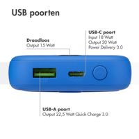 imoshion MagSafe Powerbank - 10.000 mAh - Draadloze powerbank - Cobalt Blue