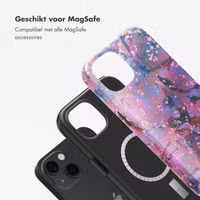 Selencia Vivid Backcover met MagSafe Apple iPhone 13 - Fresh Paint Flower Orange