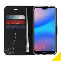 Accezz Wallet Softcase Bookcase Huawei P20 Lite - Zwart