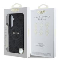 Guess Classic 4G Logo Backcover met MagSafe Samsung Galaxy S25 Plus - Zwart