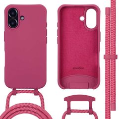 imoshion Color Backcover met afneembaar koord MagSafe Apple iPhone 16 - Raspberry