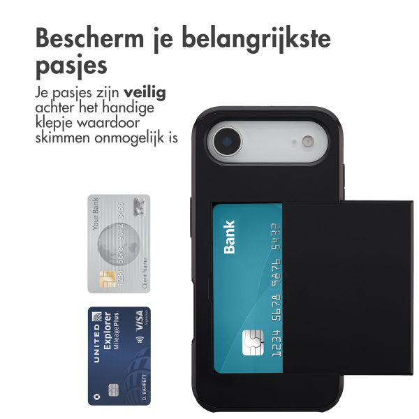 imoshion Backcover met pasjeshouder Apple iPhone Air - Zwart