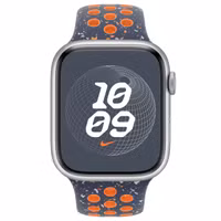 Apple Nike Sport Band Apple Watch Series 1 t/m 10 / SE / Ultra (2) (44/45/46/49 mm) - Maat M/L - Blue Flame