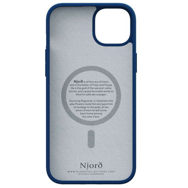 Njorð Collections Suède Comfort+ Case MagSafe Apple iPhone 15 Plus - Blue