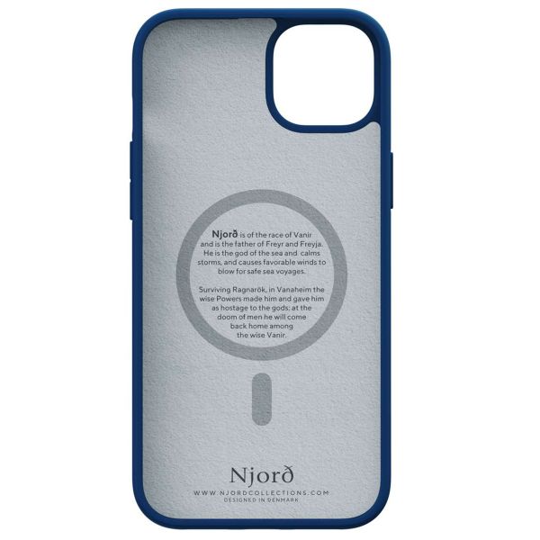 Njorð Collections Suède Comfort+ Case MagSafe iPhone 15 Plus - Blue