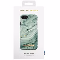 iDeal of Sweden Fashion Backcover Apple iPhone SE (2022 / 2020) / 8 / 7 / 6(s) - Mint Swirl Marble