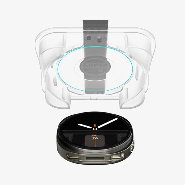 Spigen EZ FIT Glas.tR Screenprotector met applicator Samsung Galaxy Watch 9 / Watch 8 - 44 mm - Transparant