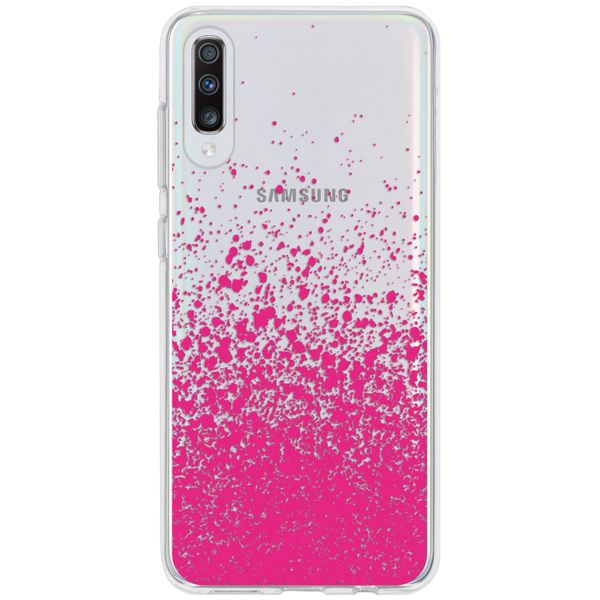 Design Backcover Samsung Galaxy A70 - Splatter Pink