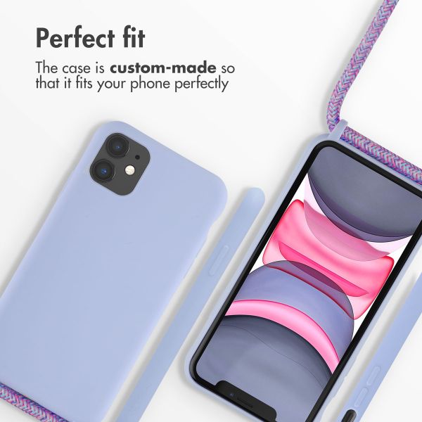 imoshion Silicone Case with Strap Apple iPhone 11 - Purple